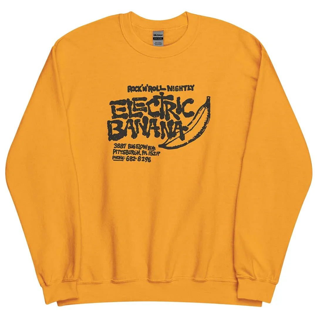 Electric Banana Pittsburgh Unisex Retro Crewneck Sweatshirt
