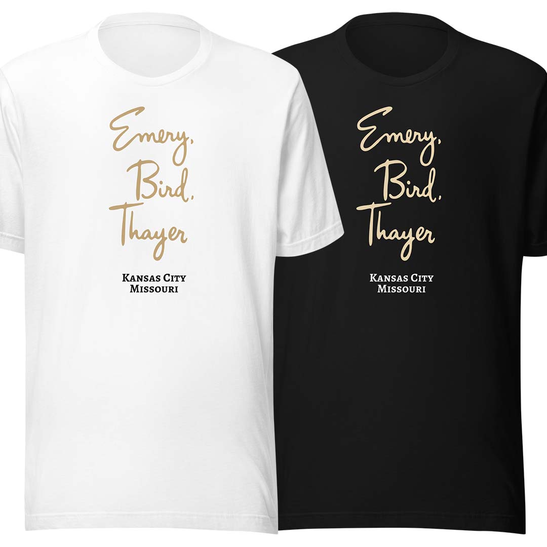 Emery Bird Thayer Kansas City Unisex Retro T-shirt