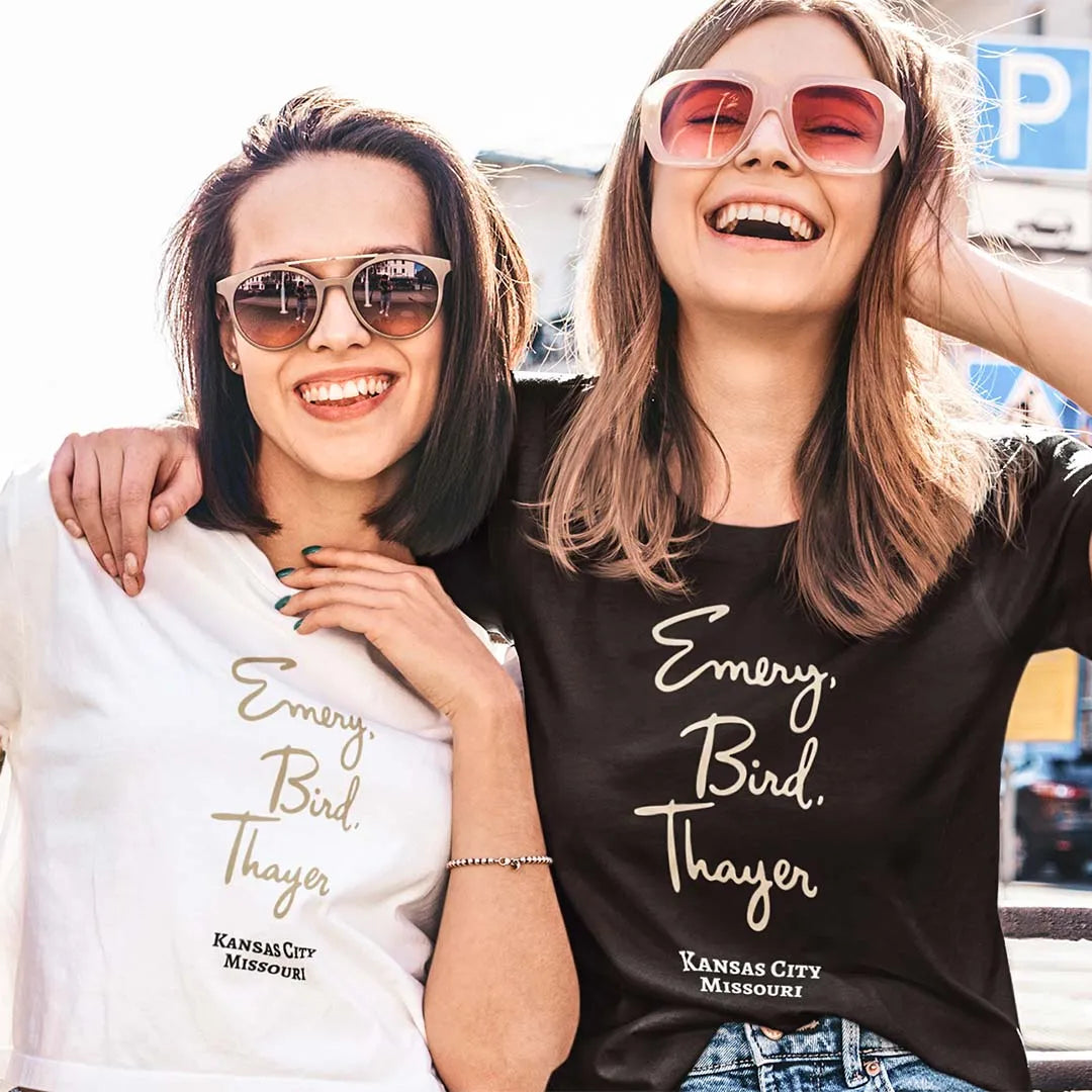 Emery Bird Thayer Kansas City Unisex Retro T-shirt