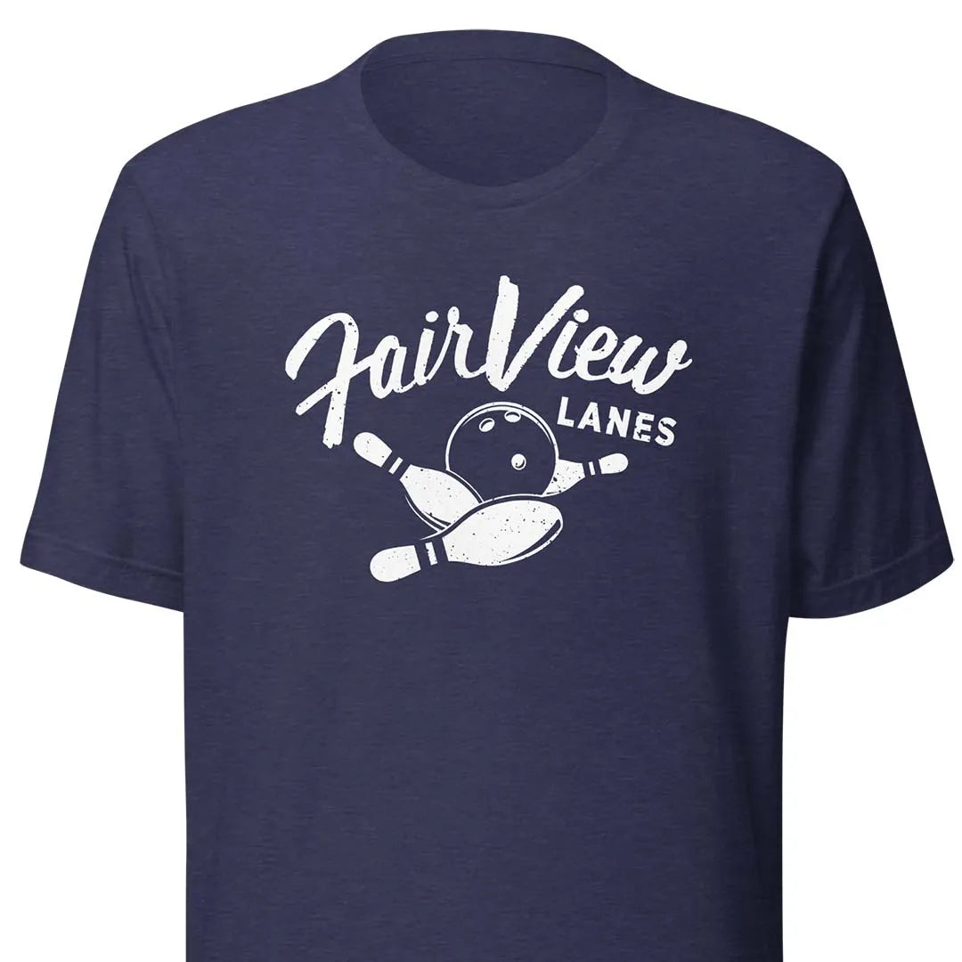 Fairview Lanes Bowling Rockford Unisex Retro T-shirt