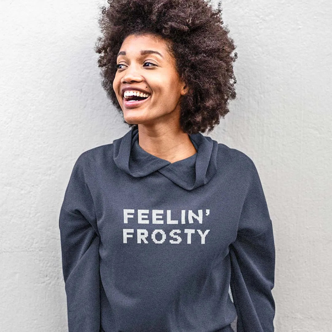 Feelin' Frosty Holiday Hooded long-sleeve tee