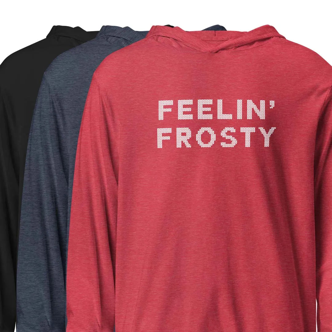 Feelin' Frosty Holiday Hooded long-sleeve tee