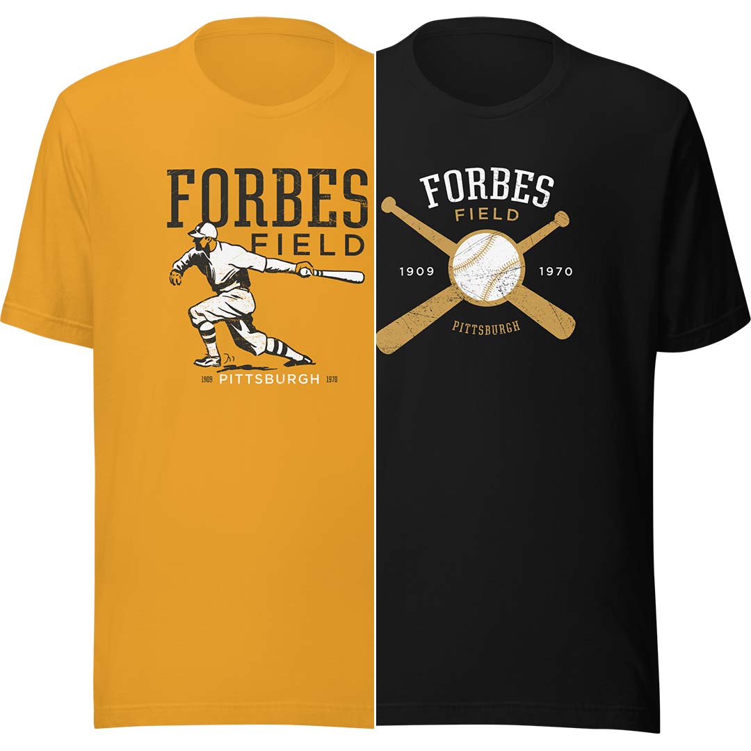 on Demand Forbes Field Pittsburgh Unisex Retro T-Shirt Black / S