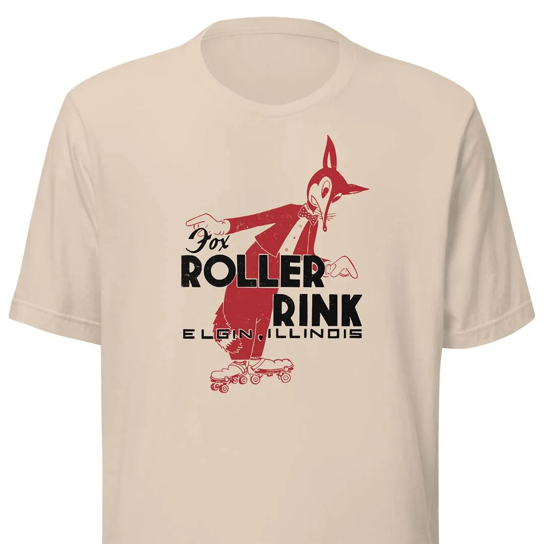 Fox Roller Skating Rink Elgin Unisex Retro T-shirt