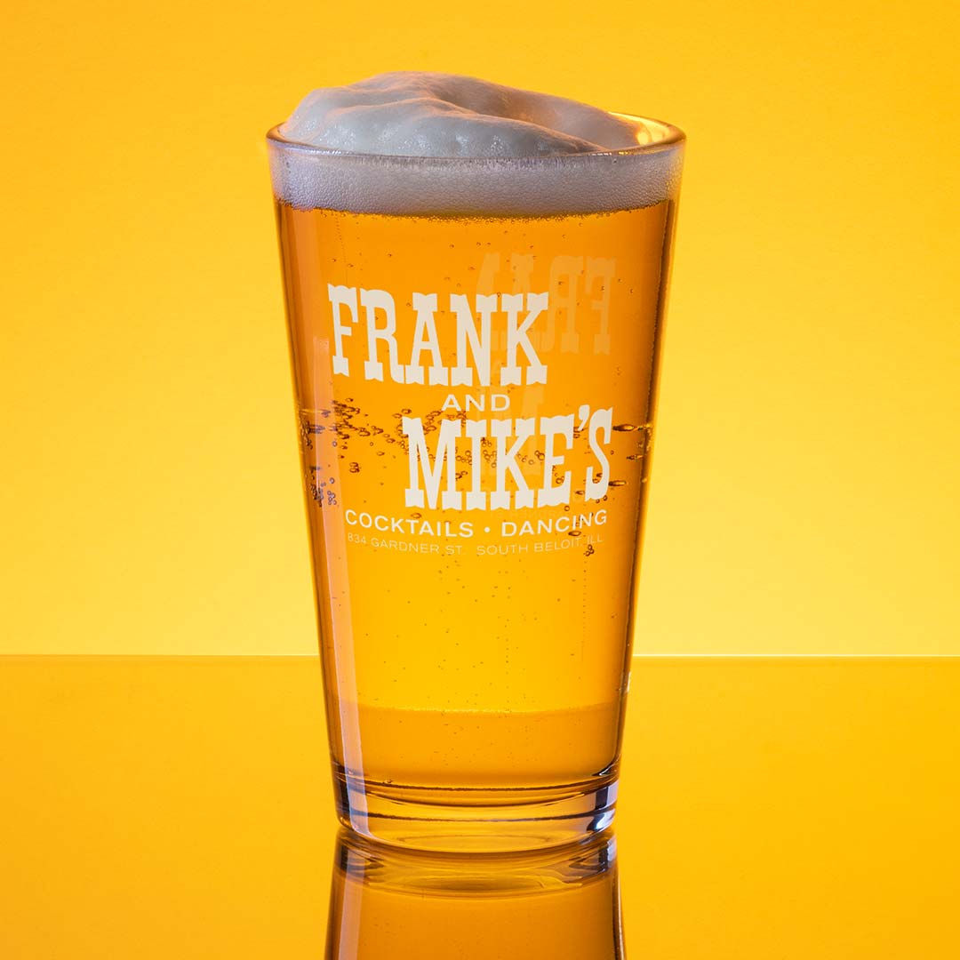 Frank and Mike's Beloit Shaker Pint Glass