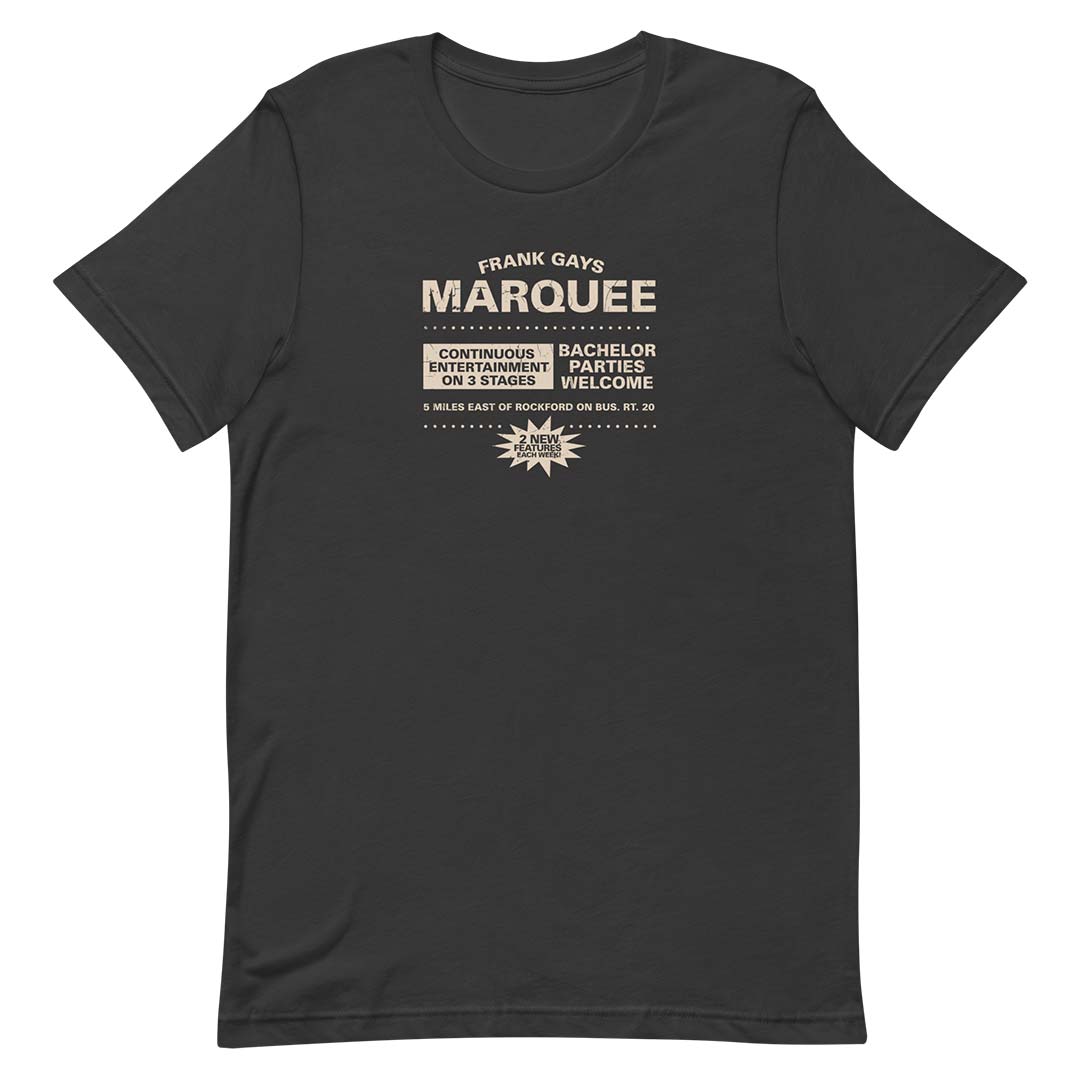 Frank Gay’s Marquee Rockford Unisex Retro T-shirt