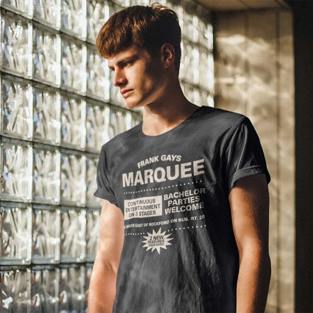 Frank Gay’s Marquee Rockford Unisex Retro T-shirt