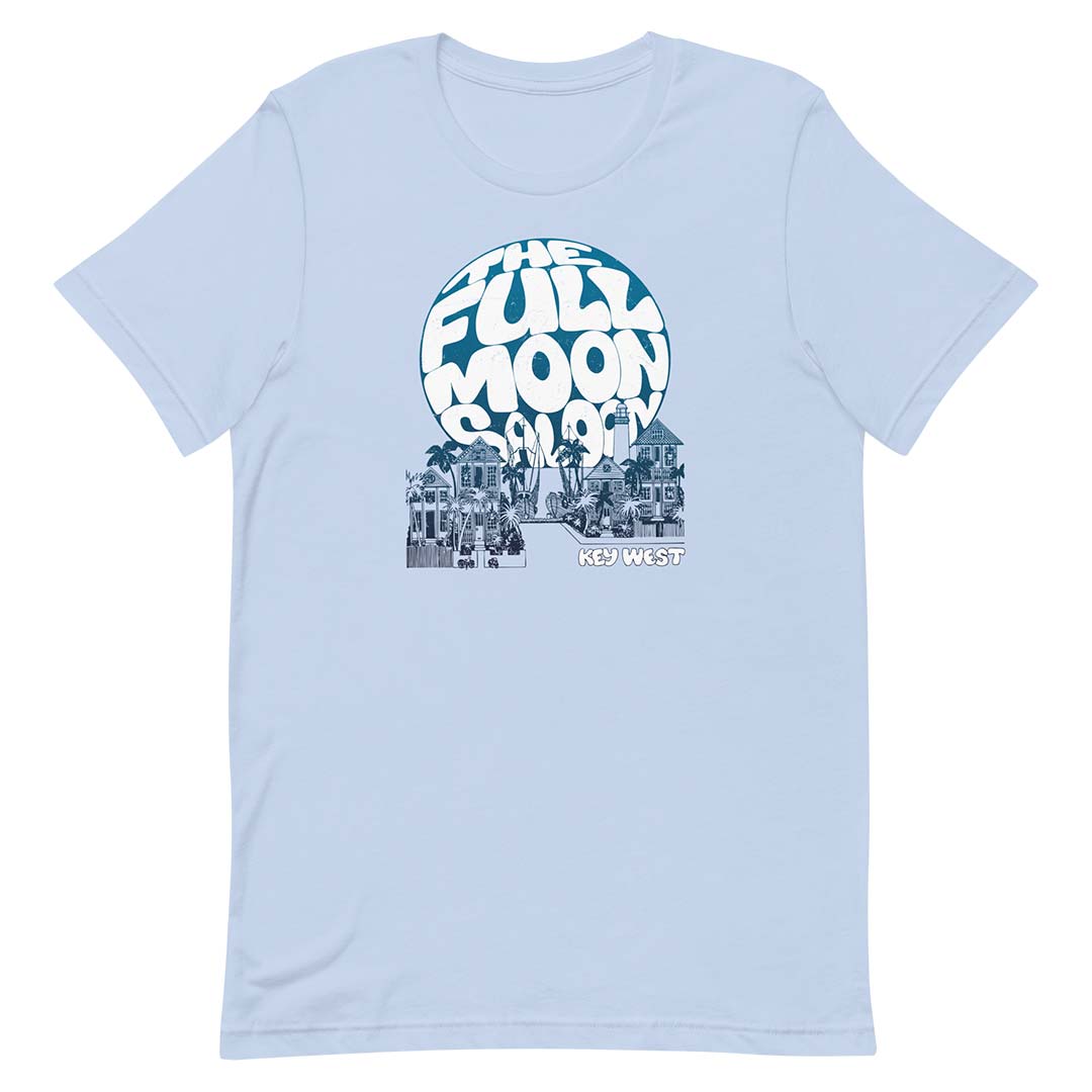 Full Moon Saloon Key West Unisex Retro T-shirt