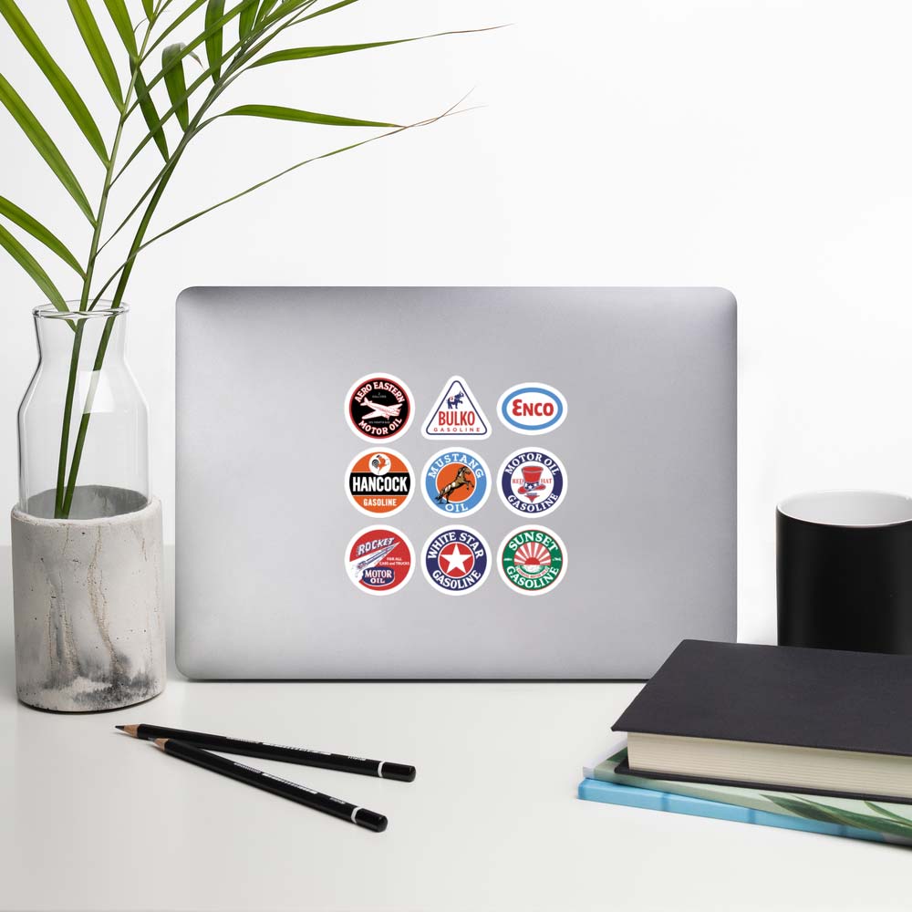 Gas & Oil Retro Sticker Sheet