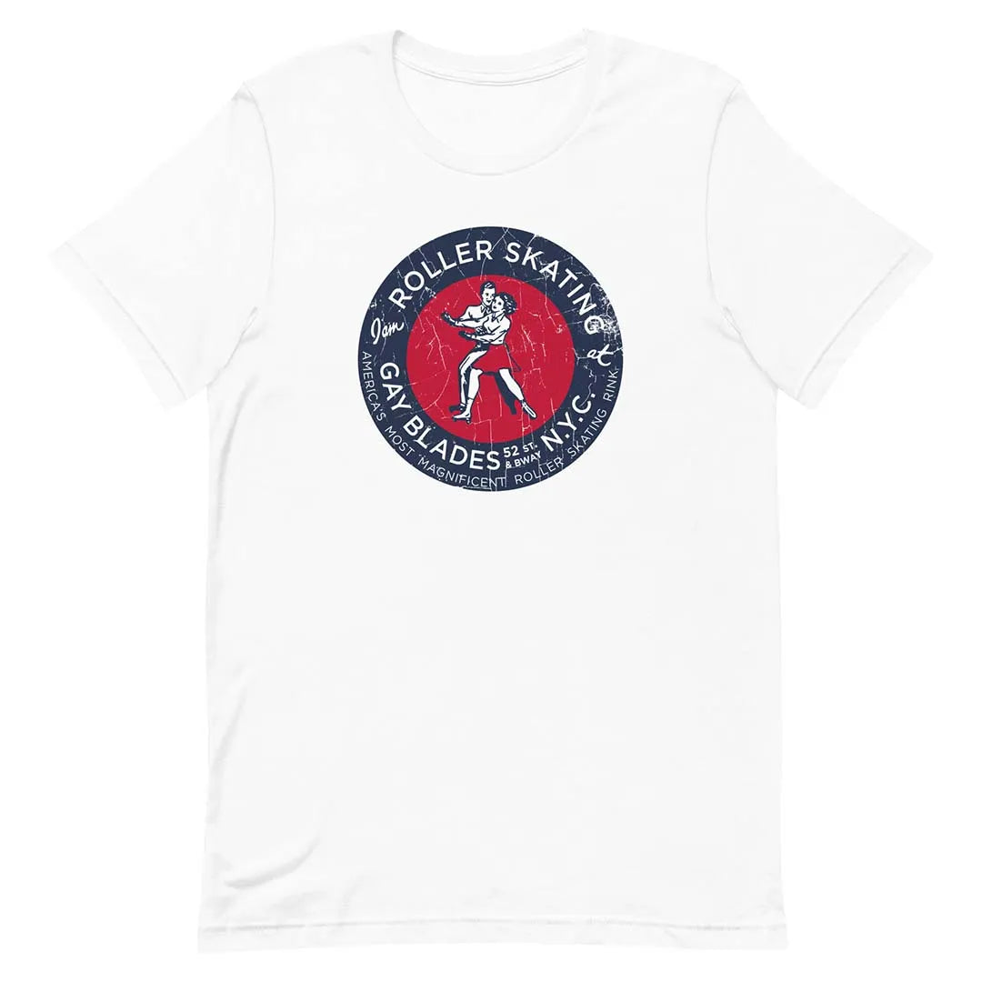 Gay Blades Roller Skating Rink New York Unisex Retro Tee