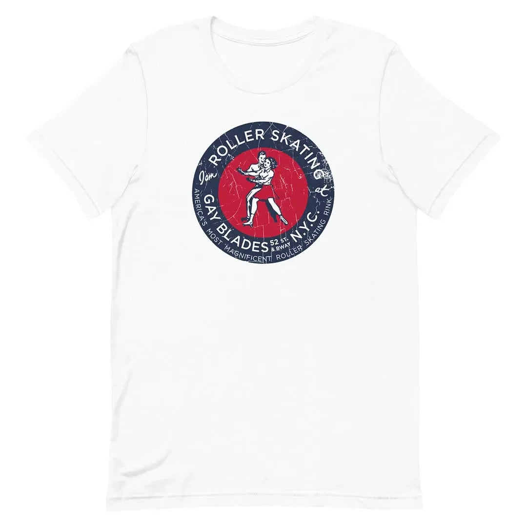 Gay Blades Roller Skating Rink New York Unisex Retro Tee