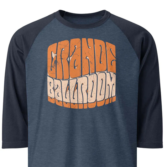 Grande Ballroom Detroit unisex 3/4 sleeve raglan baseball tee