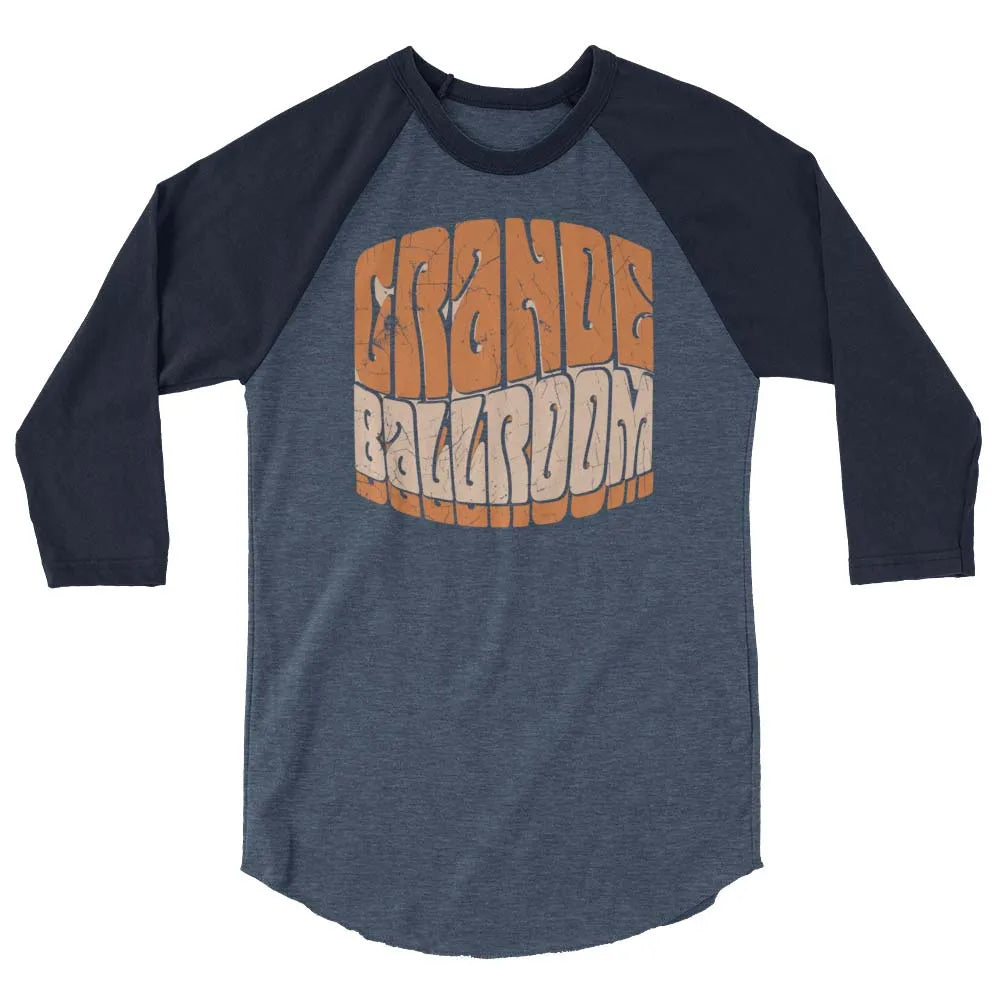 Grande Ballroom Detroit unisex 3/4 sleeve raglan baseball tee
