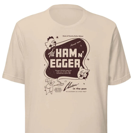Ham N’ Egger Restaurant Chicago Unisex Retro T-shirt