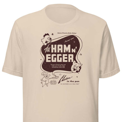 Ham N’ Egger Restaurant Chicago Unisex Retro T-shirt