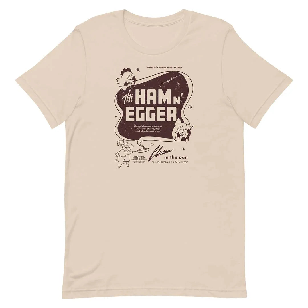 Ham N’ Egger Restaurant Chicago Unisex Retro T-shirt