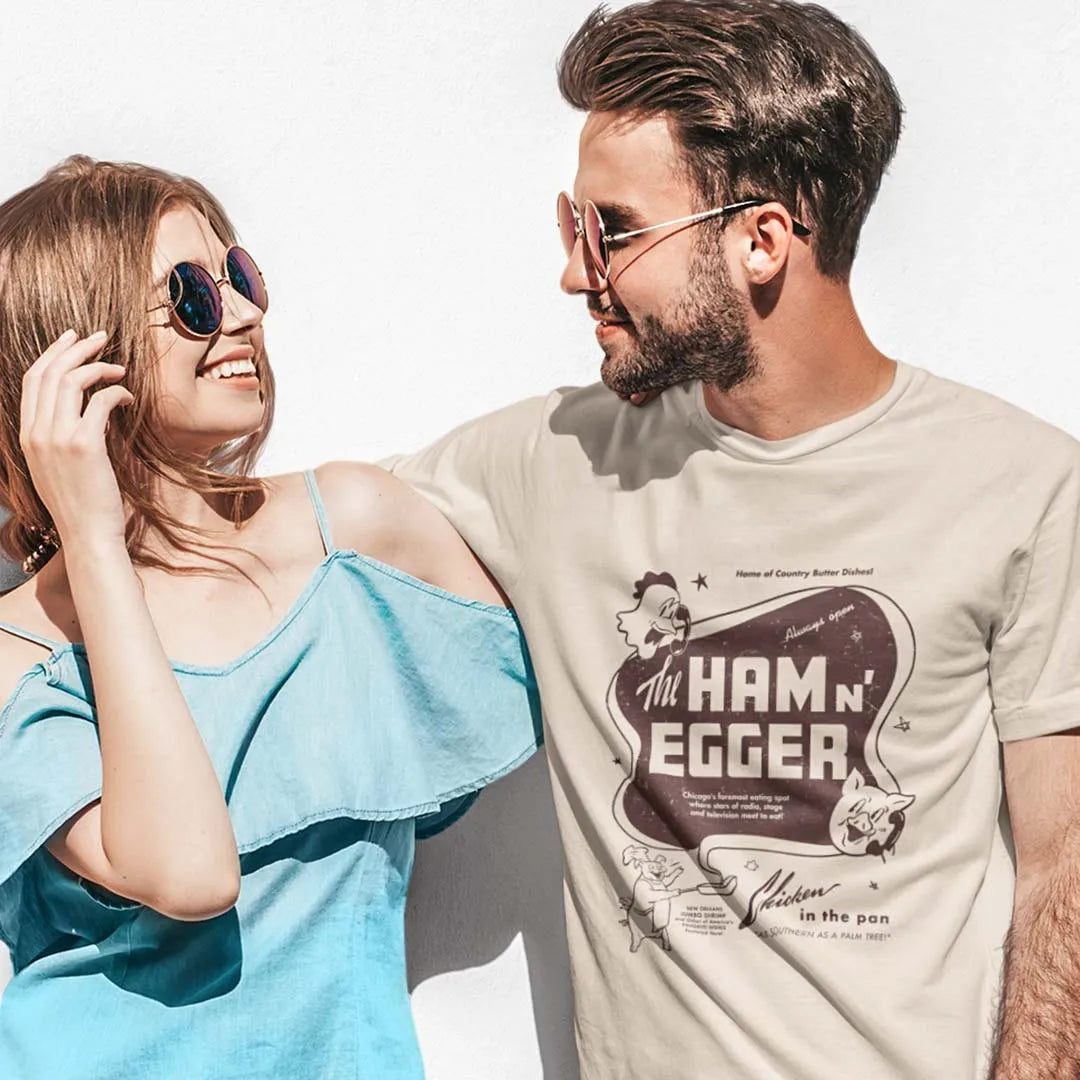 Ham N’ Egger Restaurant Chicago Unisex Retro T-shirt