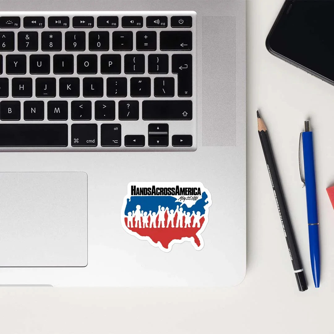 Hands Across America Retro Sticker