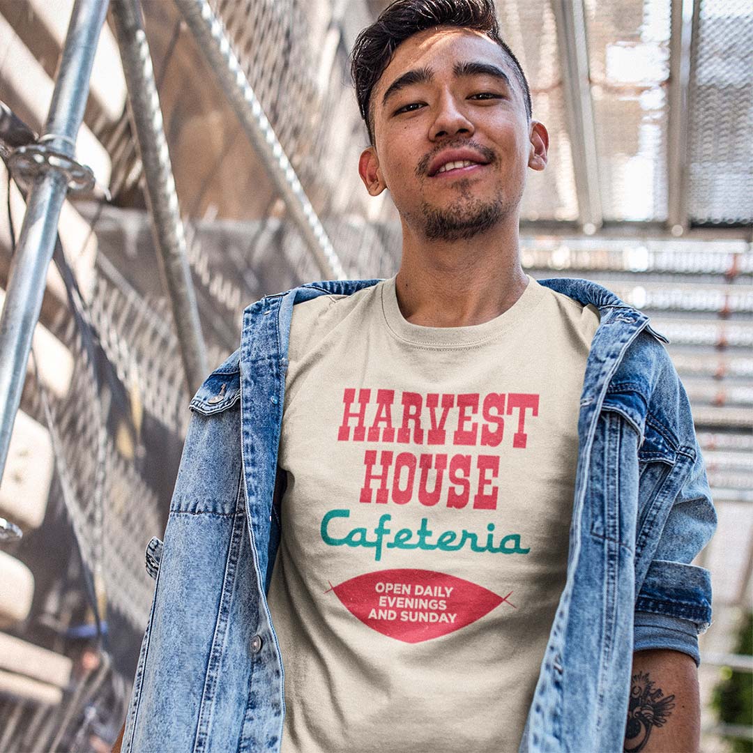 Harvest House Cafeteria Unisex Retro T-shirt