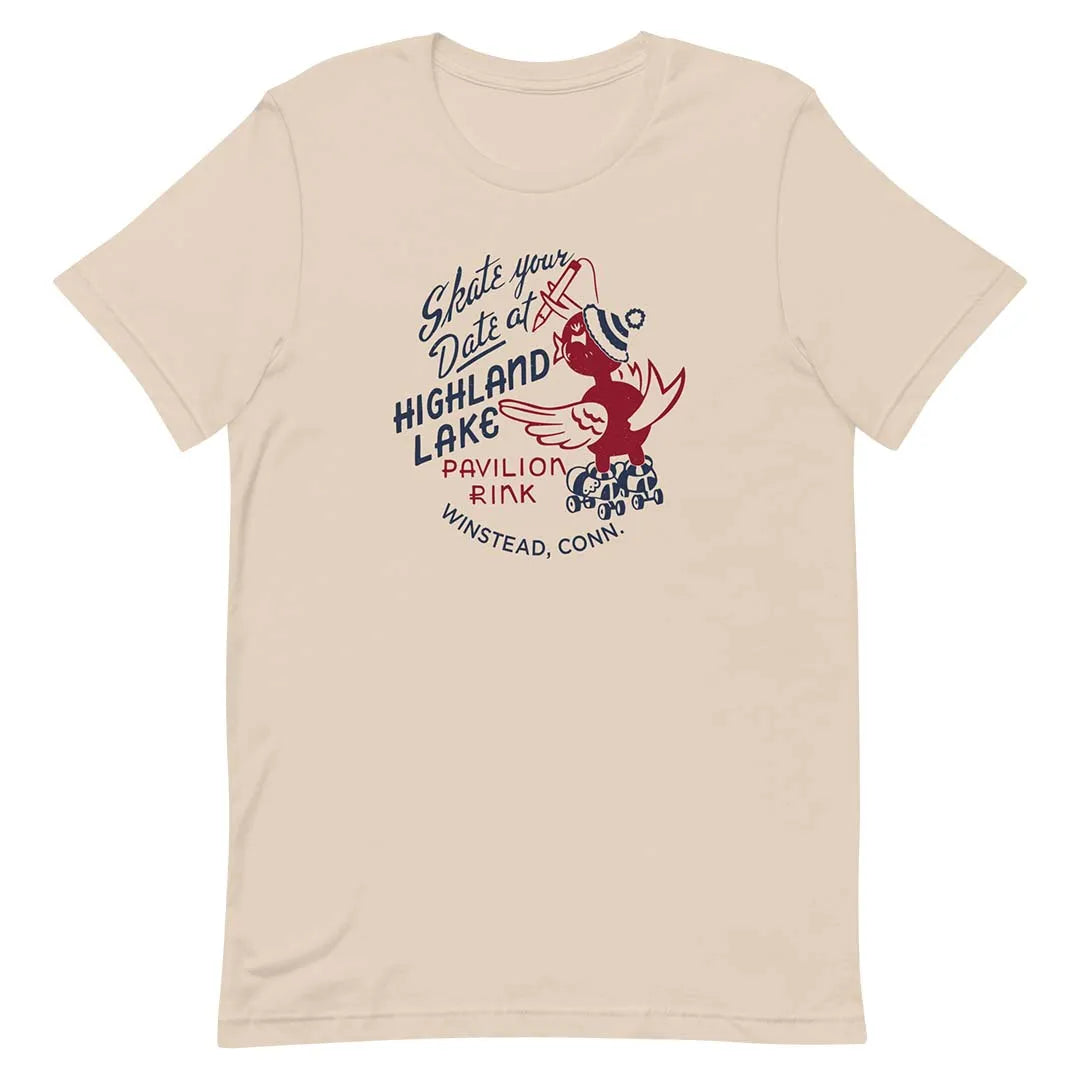 Highland Lake Pavilion Rink Winstead Unisex Retro Tee