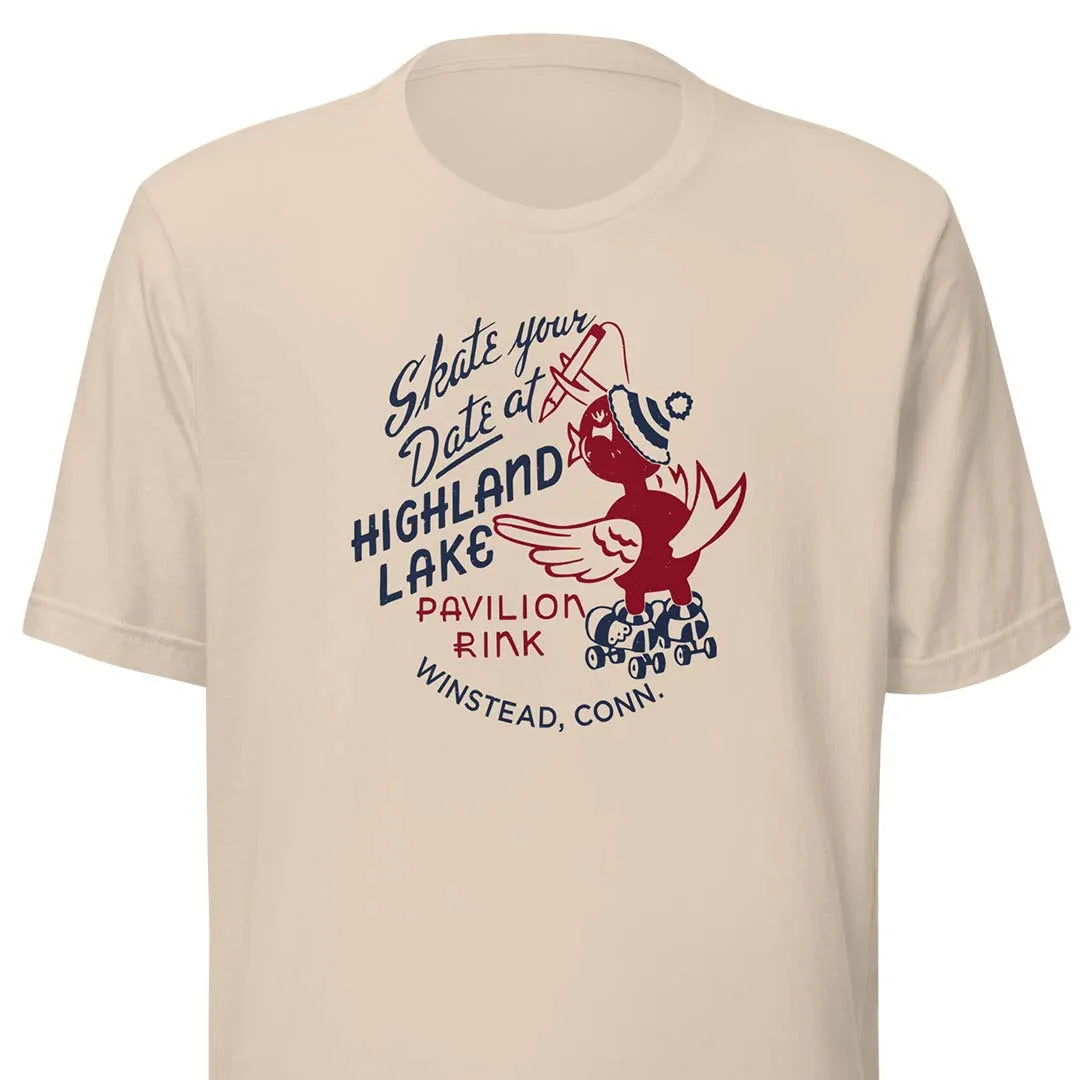 Highland Lake Pavilion Rink Winstead Unisex Retro Tee
