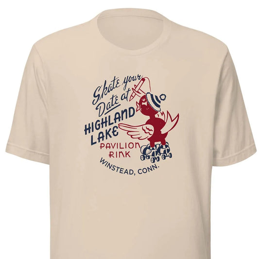Highland Lake Pavilion Rink Winstead Unisex Retro Tee