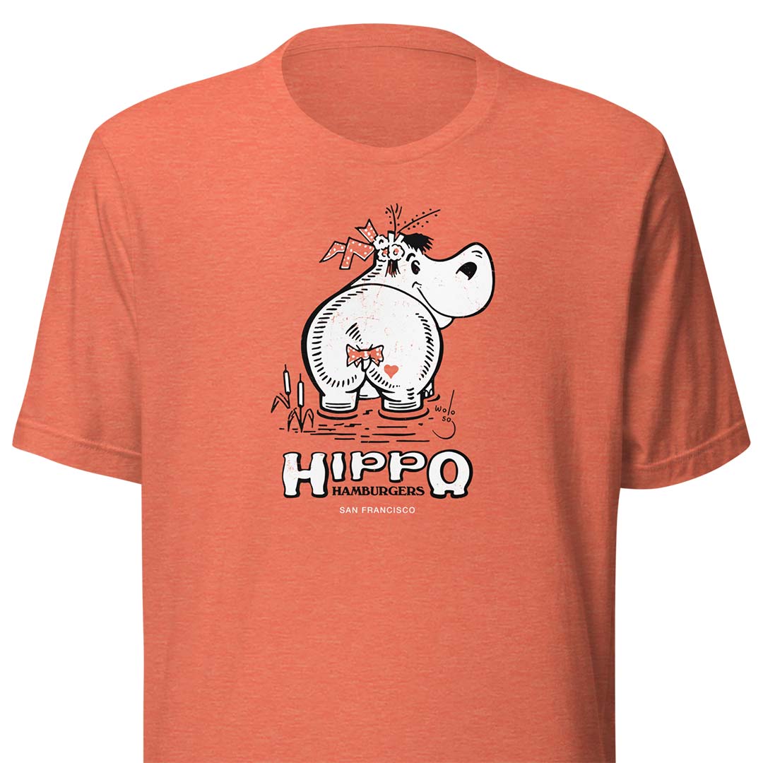 Hippo Hamburgers San Francisco Unisex Retro T-shirt