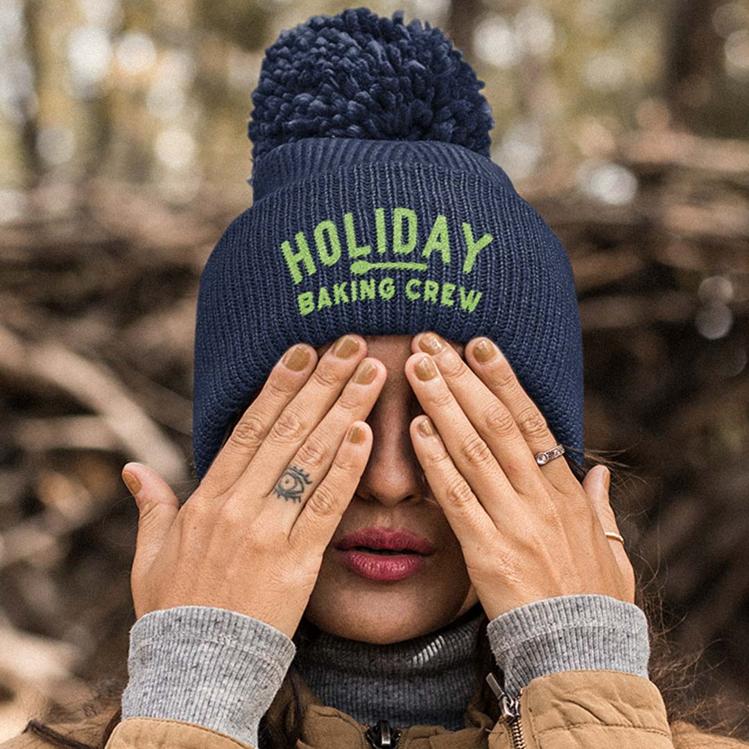 Holiday Baking Crew Unisex Pom-Pom Knit Beanie