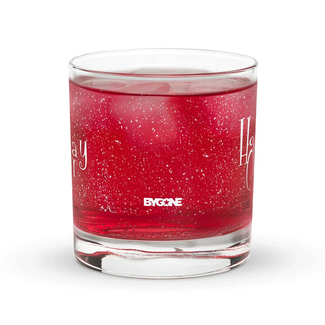 Holiday Cheer Rocks Highball Cocktail Glass