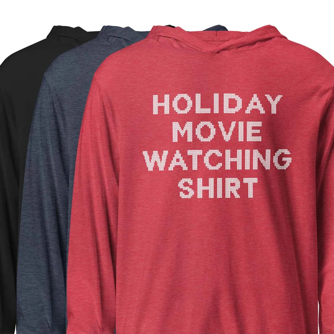 Holiday Movie Watching Shirt Holiday Hooded long-sleeve tee