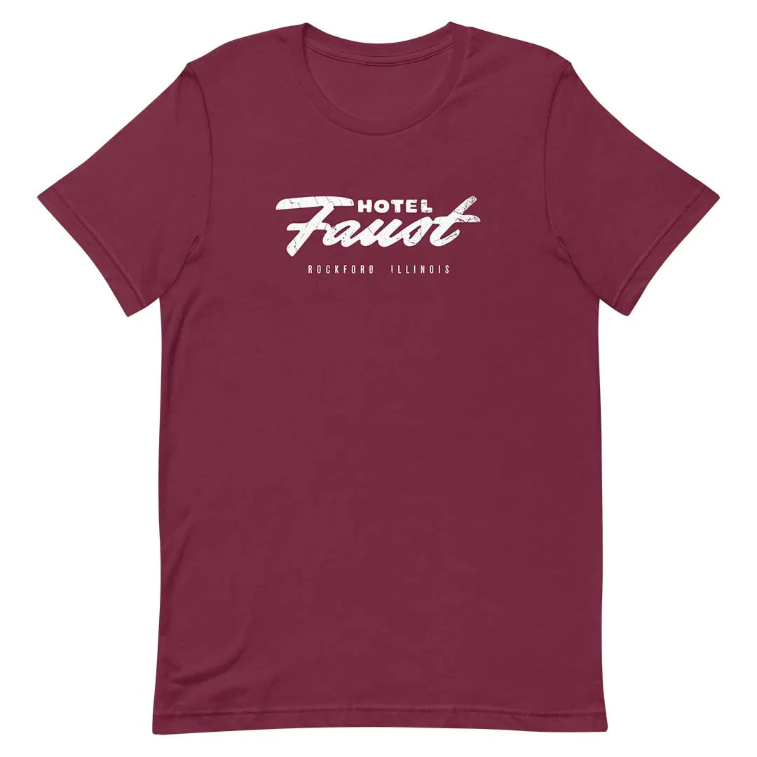 Faust Hotel Rockford Unisex Retro T-shirt