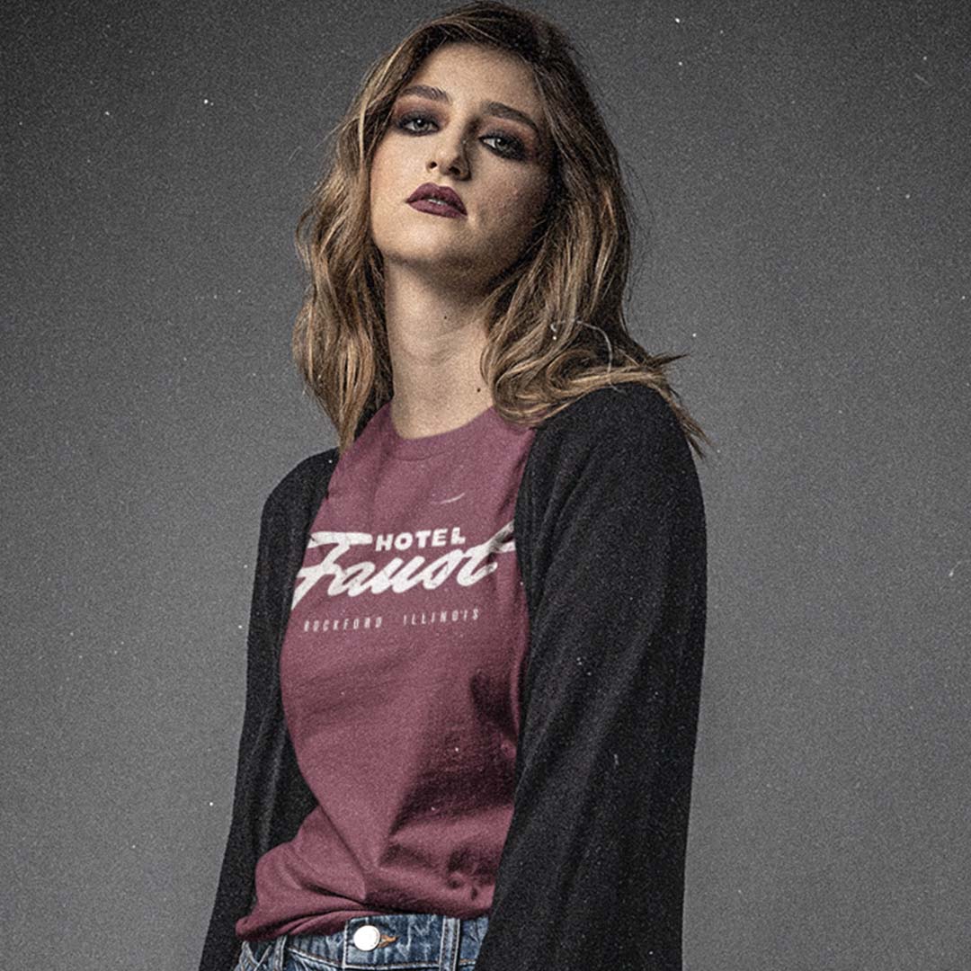 Faust Hotel Rockford Unisex Retro T-shirt