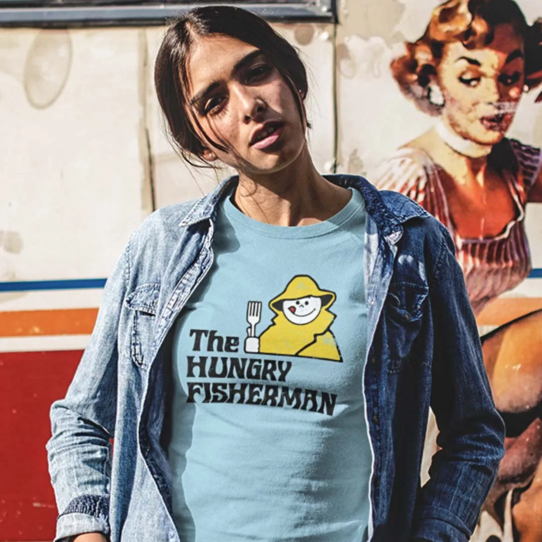 Hungry Fisherman Seafood Restaurant Unisex Retro T-shirt