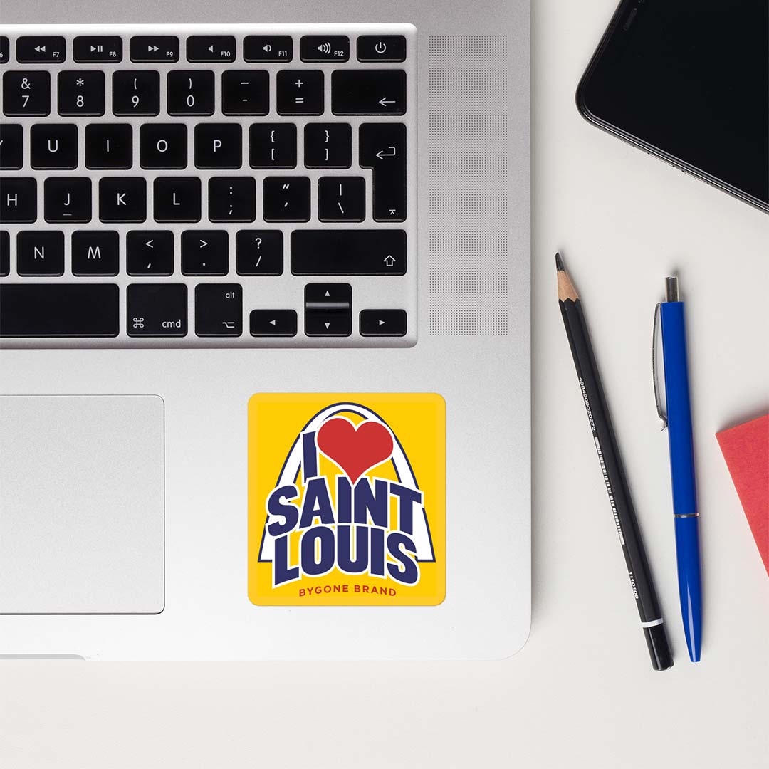 I Love Saint Louis Retro Sticker