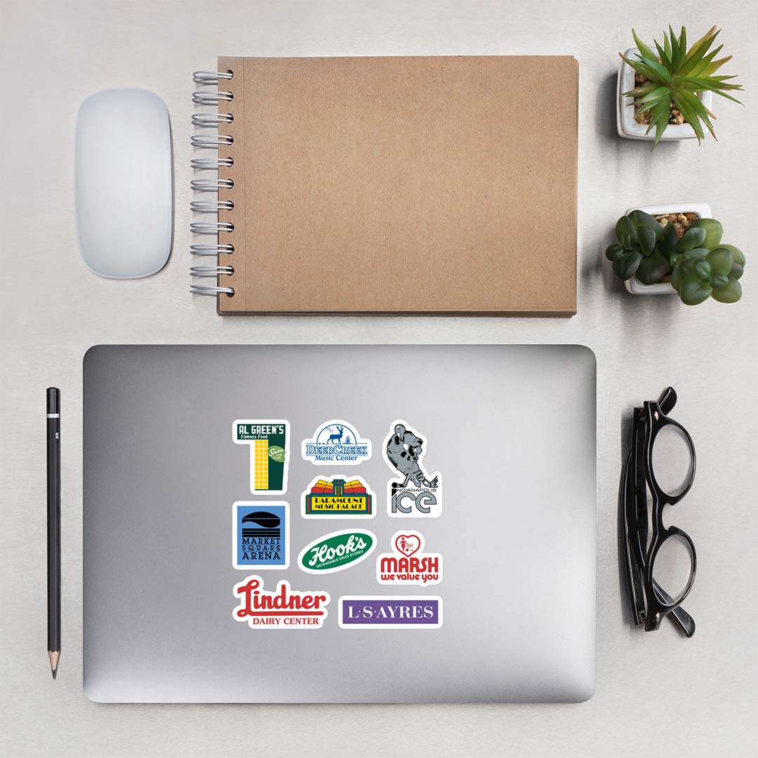 Indianapolis Bygone Icons Sticker Sheet