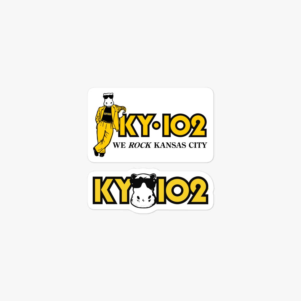KY102 Radio KYYS Rocks Kansas City Retro Sticker