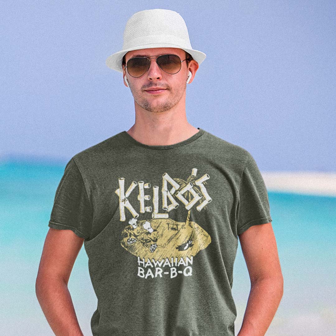 Kelbo’s Hawaiian Bar-B-Q Los Angeles Unisex Retro T-shirt