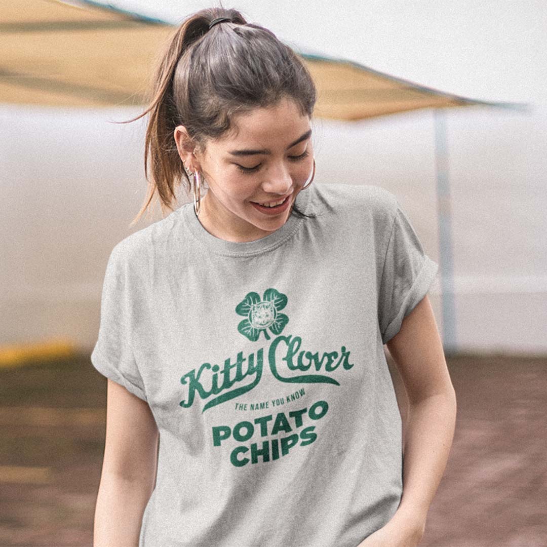 Kitty Clover Potato Chips Omaha Unisex Retro T-shirt