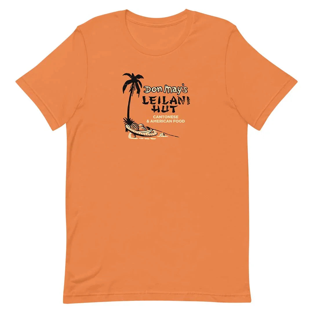 Leilani Hut Long Beach Unisex Retro T-shirt