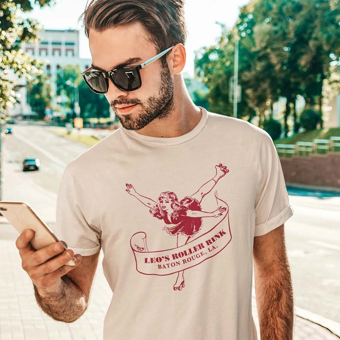 Leo’s Roller Rink Baton Rouge Unisex Retro T-shirt