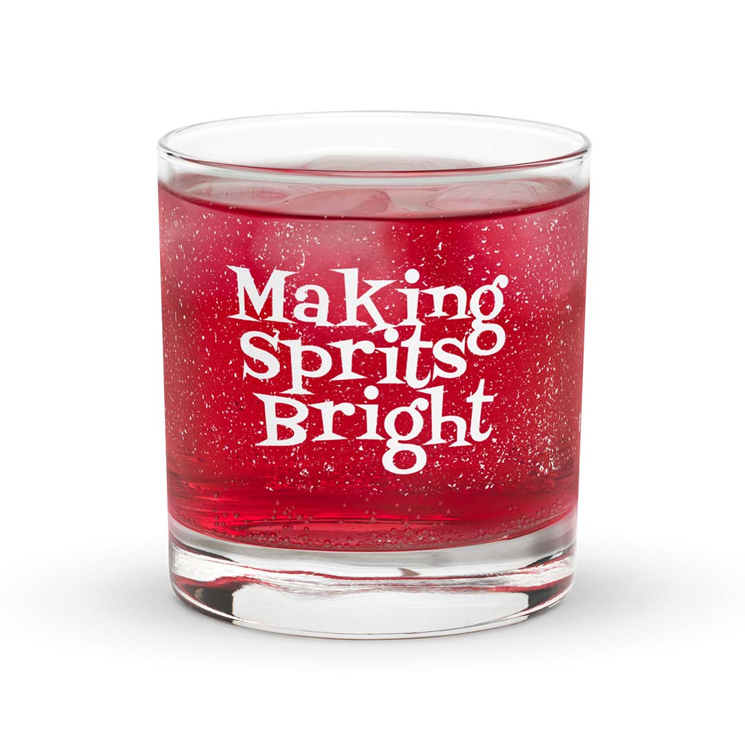 Making Spirits Bright Rocks Highball Cocktail Glass