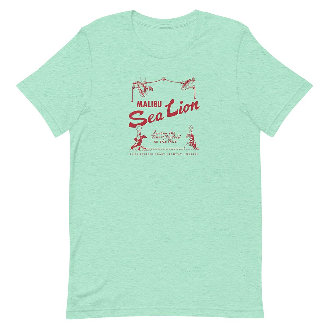 Malibu Sea Lion Restaurant Unisex Retro T-shirt