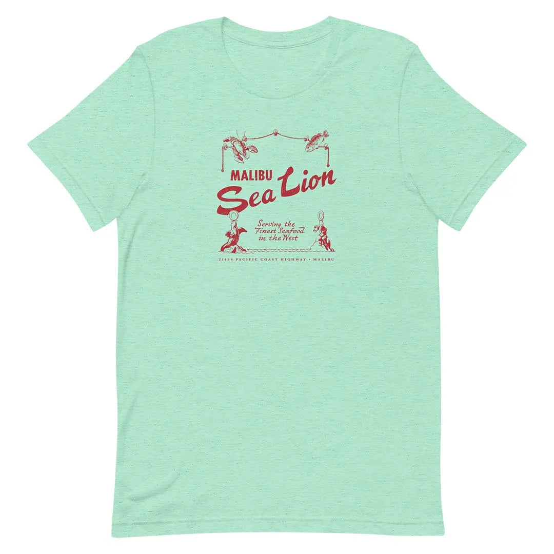 Malibu Sea Lion Restaurant Unisex Retro T-shirt