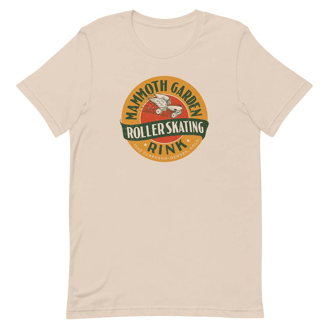 Mammoth Garden Roller Skating Rink Denver Unisex Retro T-shirt