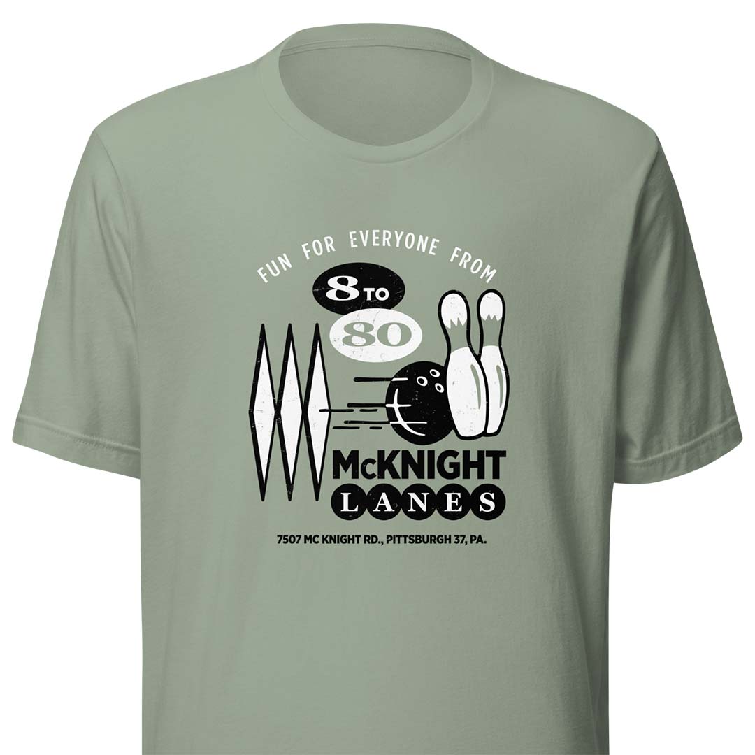 McKnight Bowling Lanes Pittsburgh Unisex Retro T-shirt