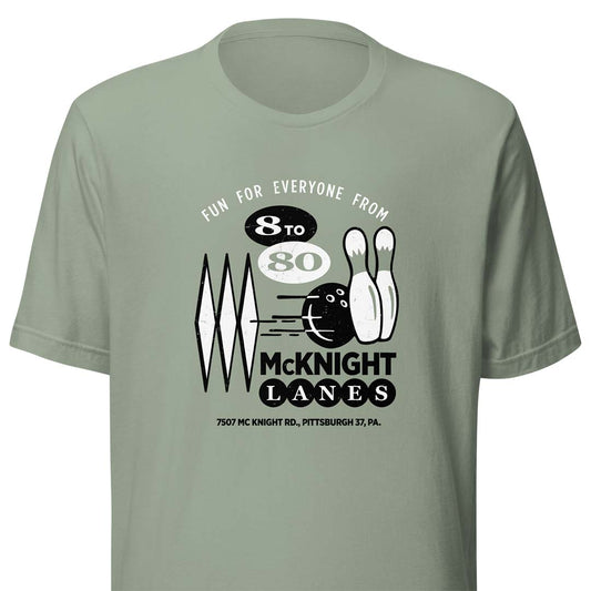 McKnight Bowling Lanes Pittsburgh Unisex Retro T-shirt