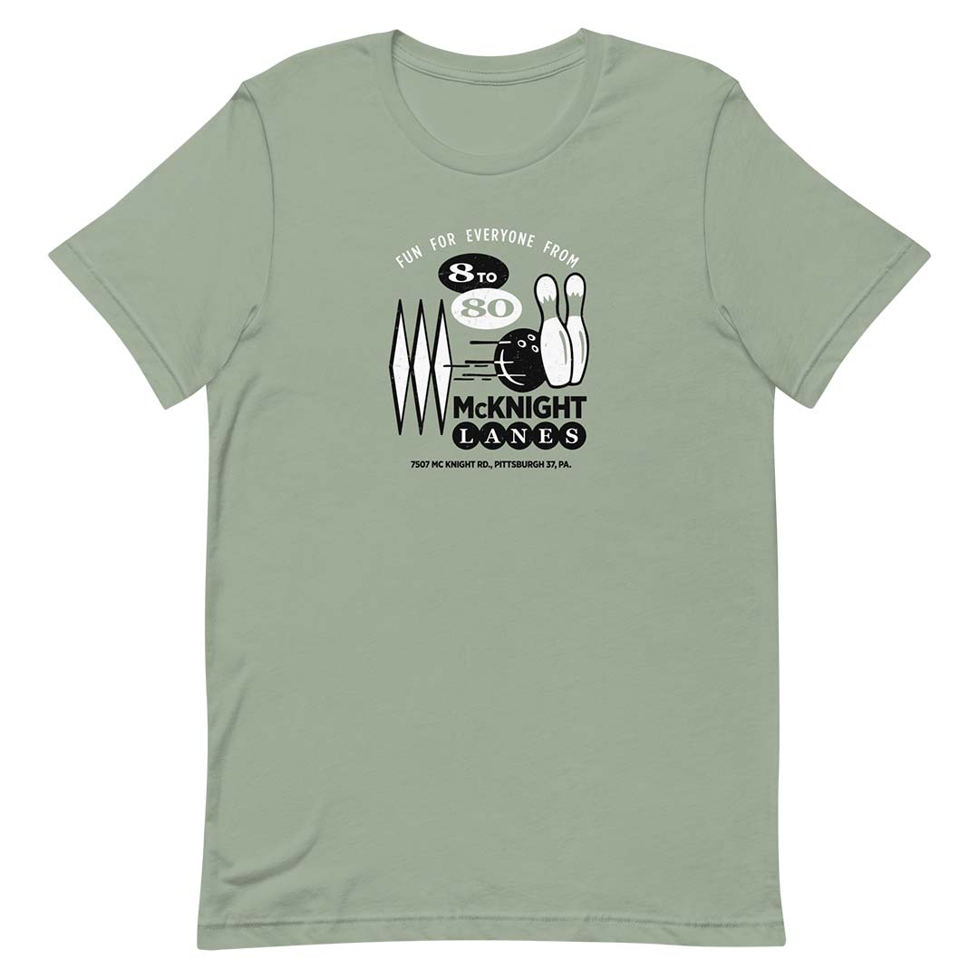 McKnight Bowling Lanes Pittsburgh Unisex Retro T-shirt