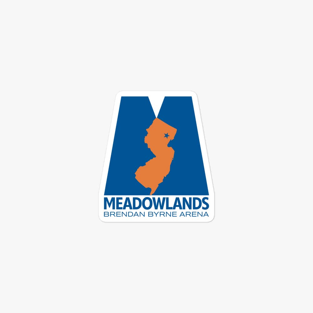 Meadowlands Byrne Arena New Jersey Retro Sticker