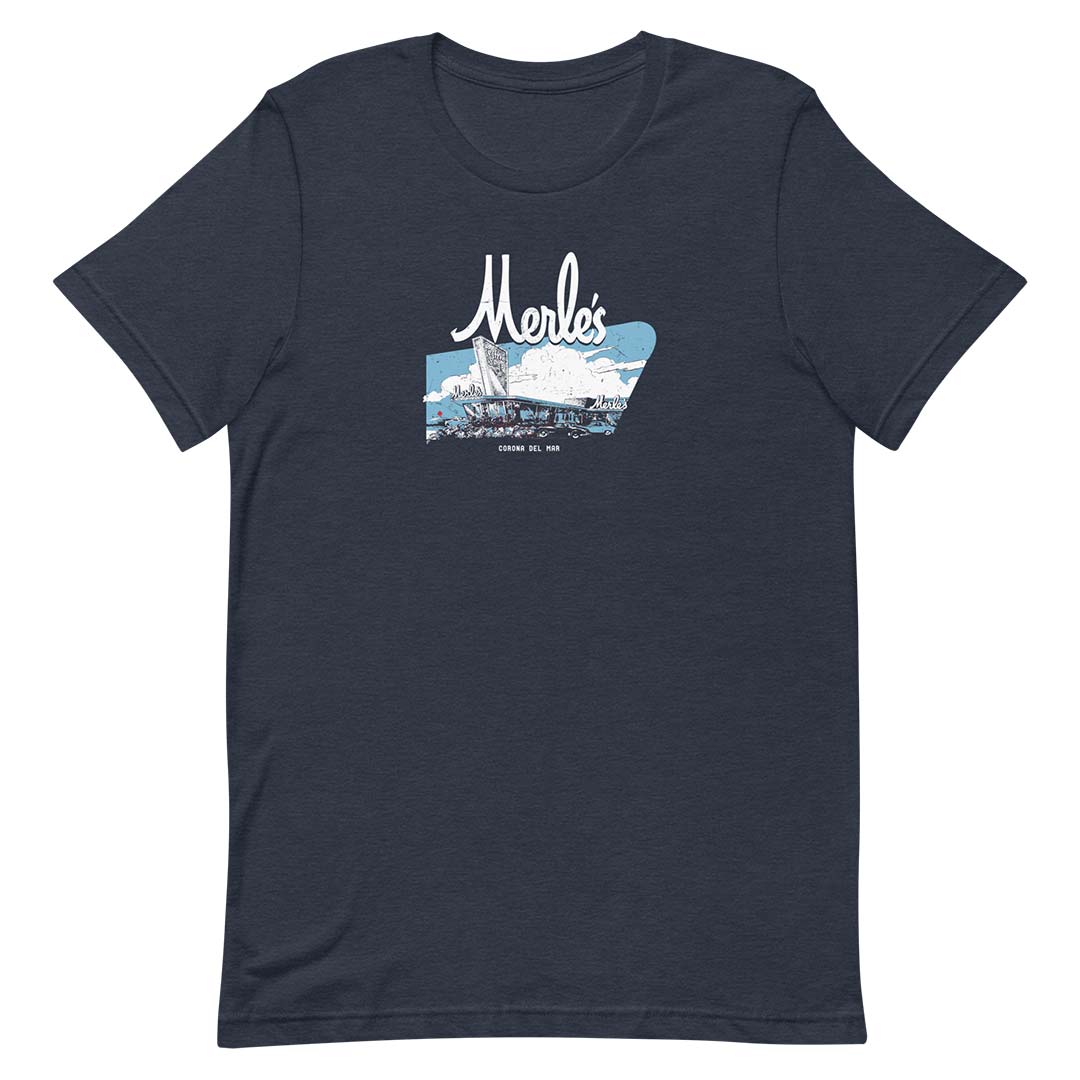 Merle’s Coffee Shop Corona Del Mar Unisex Retro T-shirt