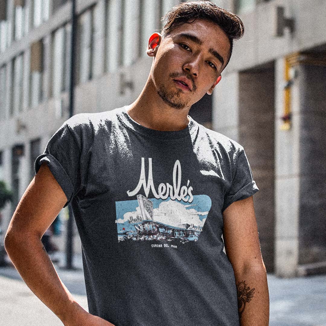 Merle’s Coffee Shop Corona Del Mar Unisex Retro T-shirt